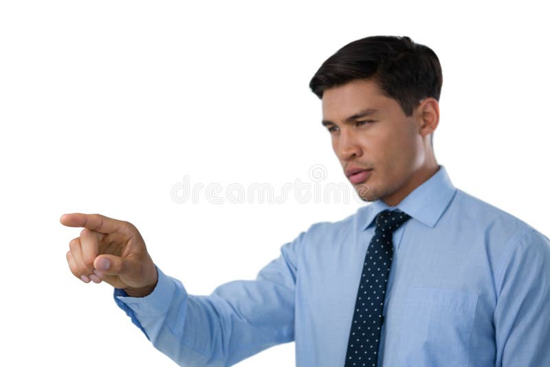 Feche acima de relação invisível tocante do homem de negócios seguro imagens de stock royalty free Feche acima de relação invisível tocante do homem de negócios seguro imagens de stock royalty free