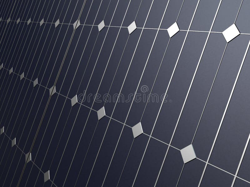 Close-up de painéis solares ilustração do vetor