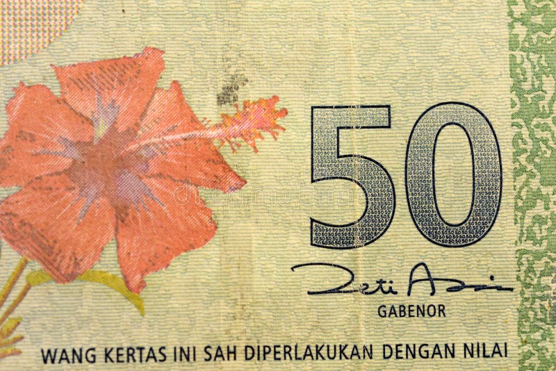 Feche a nota de moeda do Malásia Ringgit MYR foto de stock