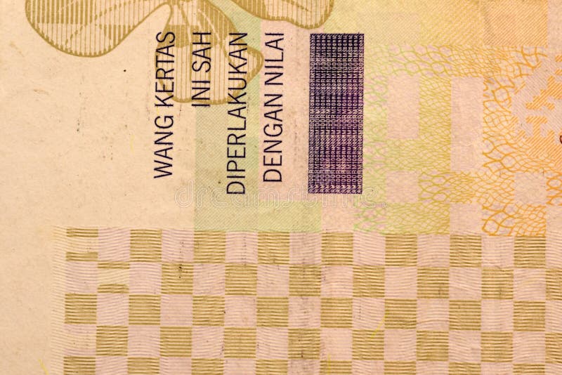 Feche a nota de moeda do Malásia Ringgit MYR imagem de stock royalty free