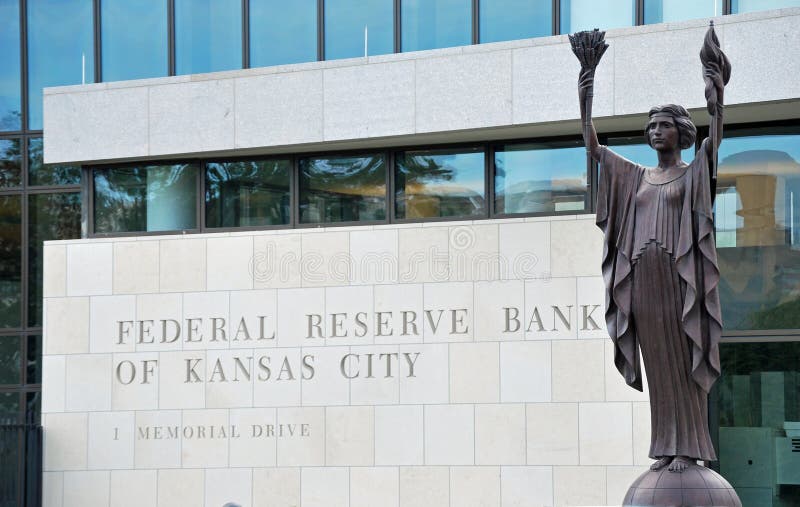 Federal Reserve Bank Statues in Kansas City Editorial Stock Image Image of building