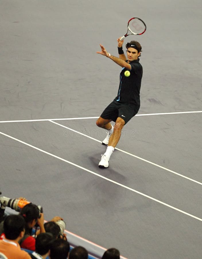 Federer roger Швейцария действий стоковое изображение rf