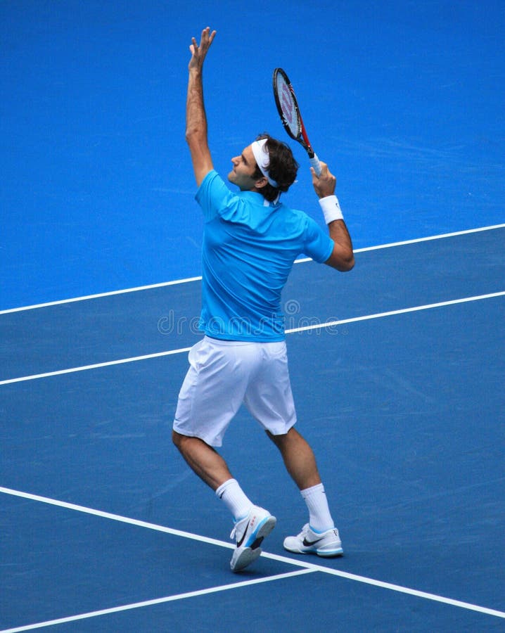 Federer открытый roger 2010 австралийцев стоковая фотография