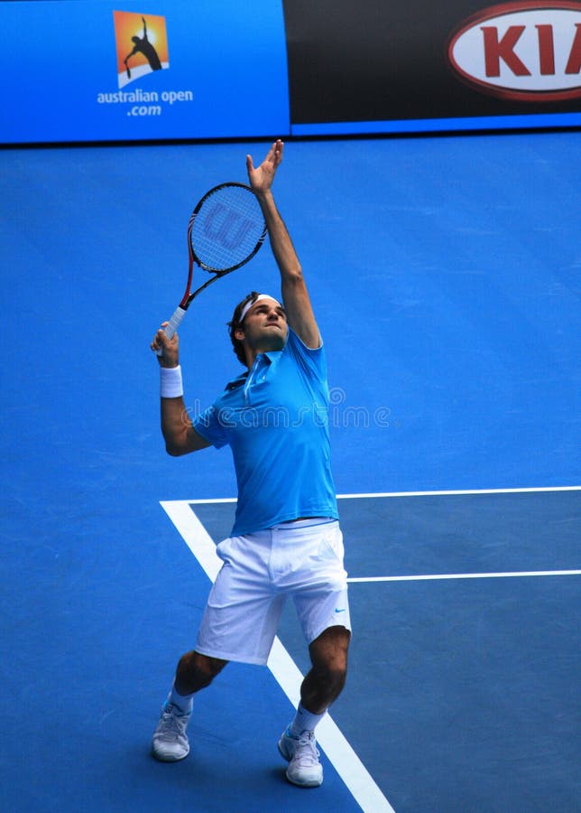 Federer открытый roger 2010 австралийцев стоковое изображение rf