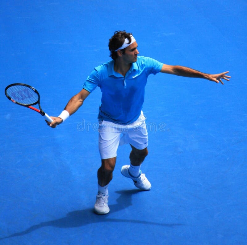 Federer открытый roger 2010 австралийцев стоковая фотография rf