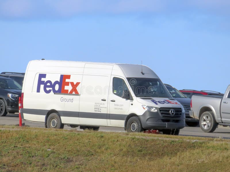 A FedEx Delivery Truck during the Day on Fall Editorial Image Image
