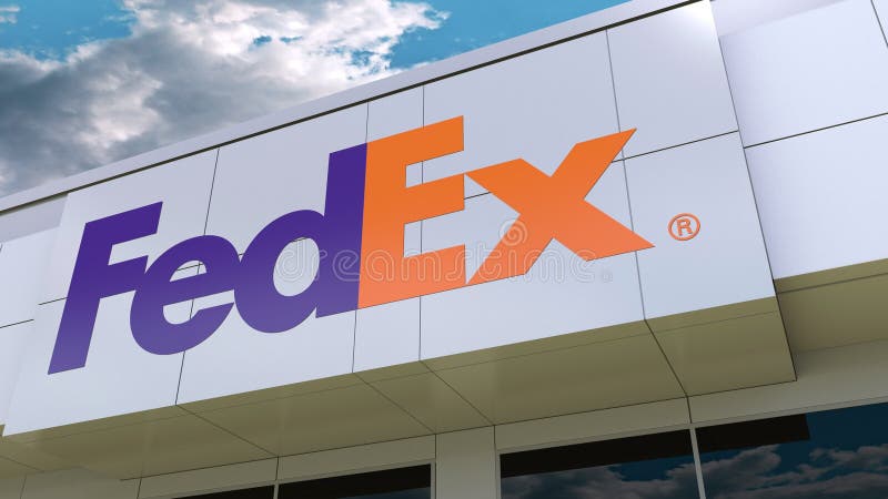 FedEx Logo on the Modern Building Facade. Editorial 3D Rendering ...