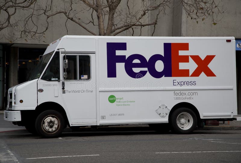 FedEx truck editorial photo. Image of vehicle, fast, street - 35652736