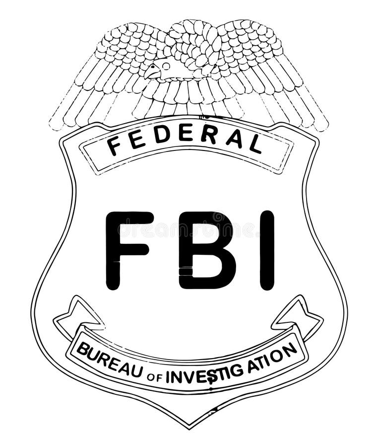 FBI Ausweis stock abbildung. Illustration von adler, metall - 52333320