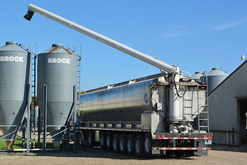 Feed Delivery editorial photography. Image of auger, truck 34630842