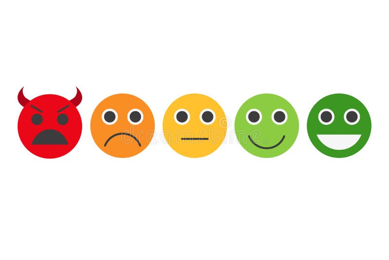 Feedback In Form Of Emotions, Smileys, Emoji. Stock Vector ...