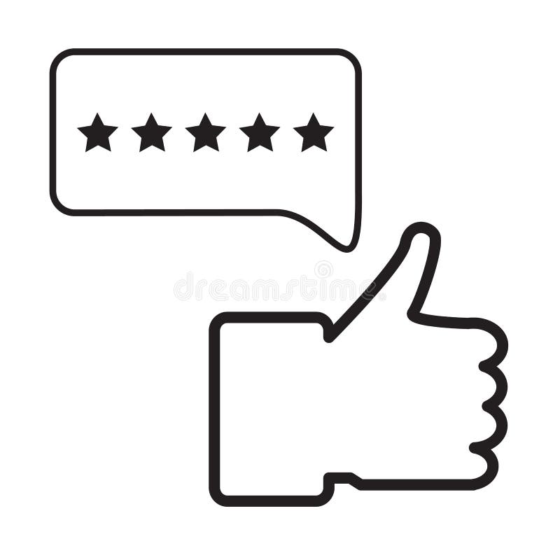 Feedback Icon on White Background. Flat Style. Five Star Rating Icon ...