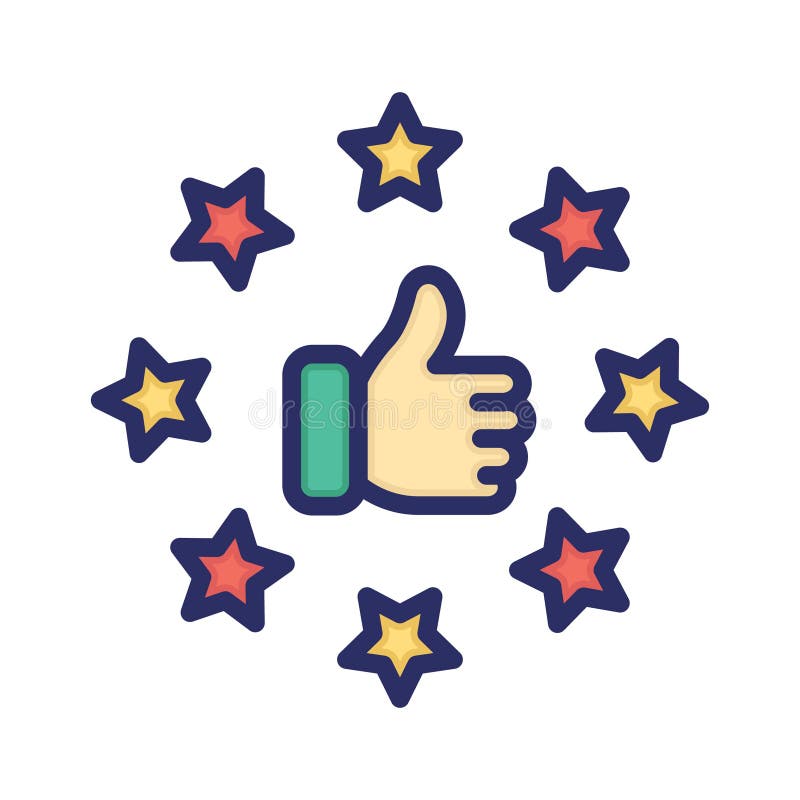 Feedback, rating, review, like fully editable vector icons royalty free illustration