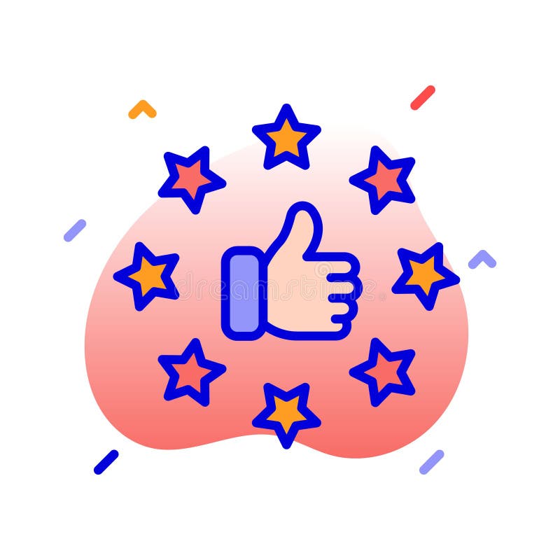 Feedback, rating, review, like fully editable vector icons royalty free illustration