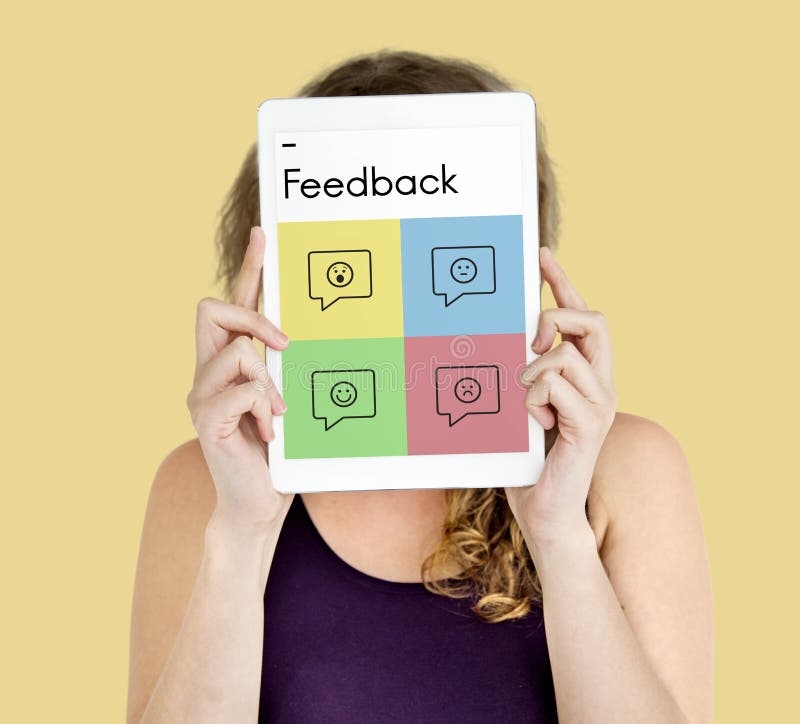 Feedback Survey Response Advice Suggestions Concept stock image