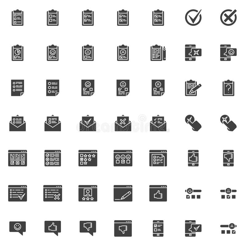 Feedback vector icons set royalty free illustration