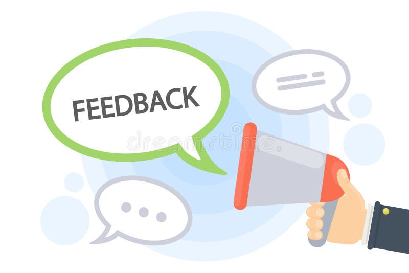 Feedback vom Megaphon lizenzfreie abbildung Feedback vom Megaphon lizenzfreie abbildung