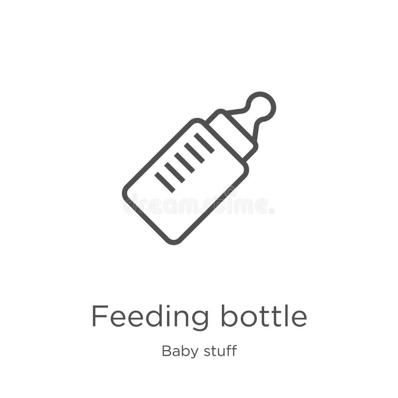 feeding bottle icon vector from baby stuff collection. Thin line feeding bottle outline icon vector illustration. Outline, thin vector illustration feeding bottle icon vector from baby stuff collection. Thin line feeding bottle outline icon vector illustration. Outline, thin vector illustration