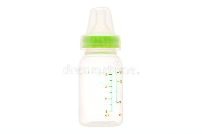 Feeding Bottle with Pacifier and Measuring Scale. Stock Image Image