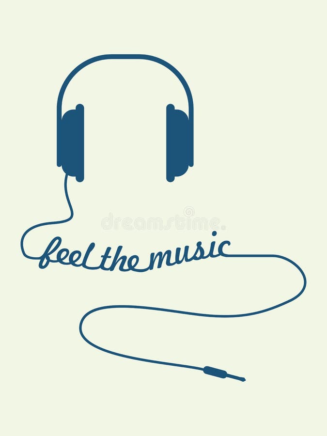 Feel the music stock vector. Illustration of audio, stereo 45738194
