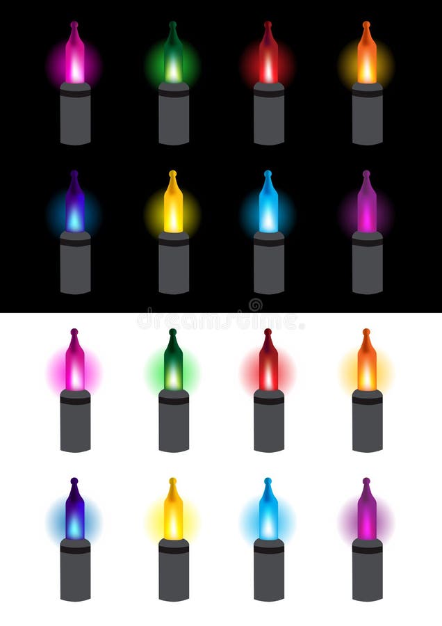 Festive glowing light bulbs illustration. Festive glowing light bulbs illustration