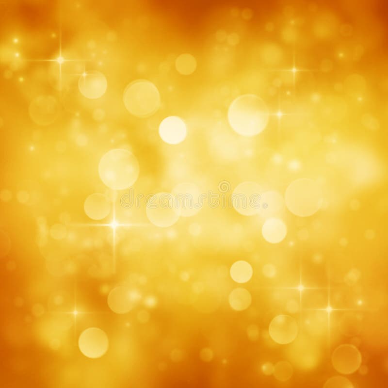 Gold Festive Christmas background. Elegant abstract background with bokeh defocused lights and stars. Gold Festive Christmas background. Elegant abstract background with bokeh defocused lights and stars