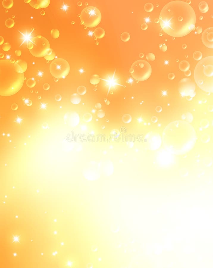 Festive air bubbles, abstract golden background. Festive air bubbles, abstract golden background