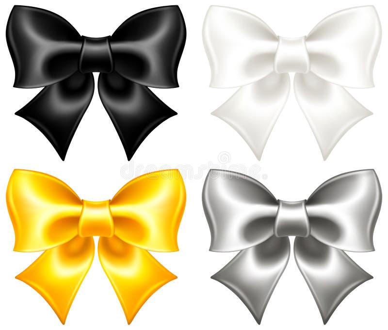 Vector illustration - collection of festive bows. EPS 10, RGB. Created with gradient mesh. Vector illustration - collection of festive bows. EPS 10, RGB. Created with gradient mesh.