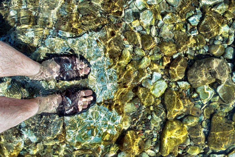 Ankle-deep in water stock photo. Image of abstract, crystal - 23802658