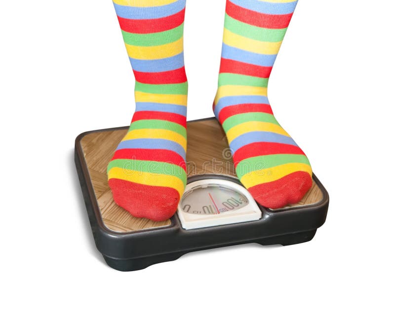 Feet on bathroom scale stock photo. Image of heavy, dieting 11150868
