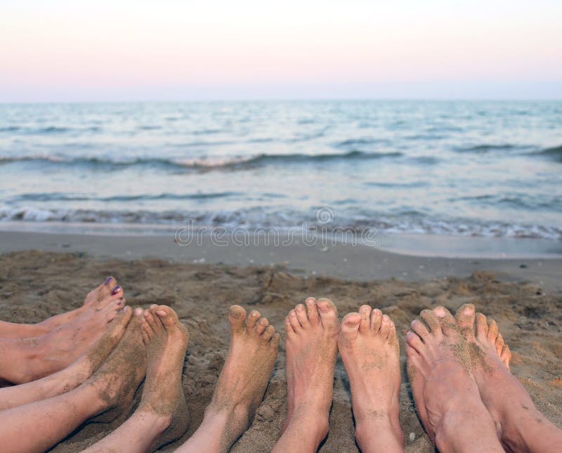 Ten Long Legs of a Family with Five Person Stock Photo - Image of july,  holidays: 117579340