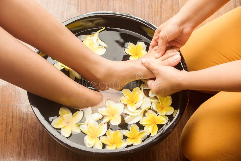 Feet massage stock photos Feet massage stock photos