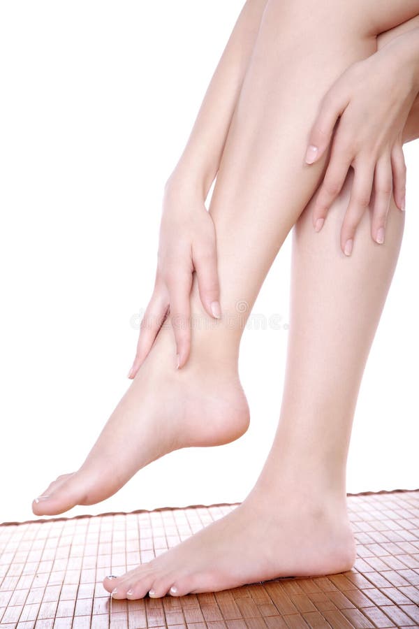 Female Feet Isolated on White Stock Image - Image of person, elegance ...