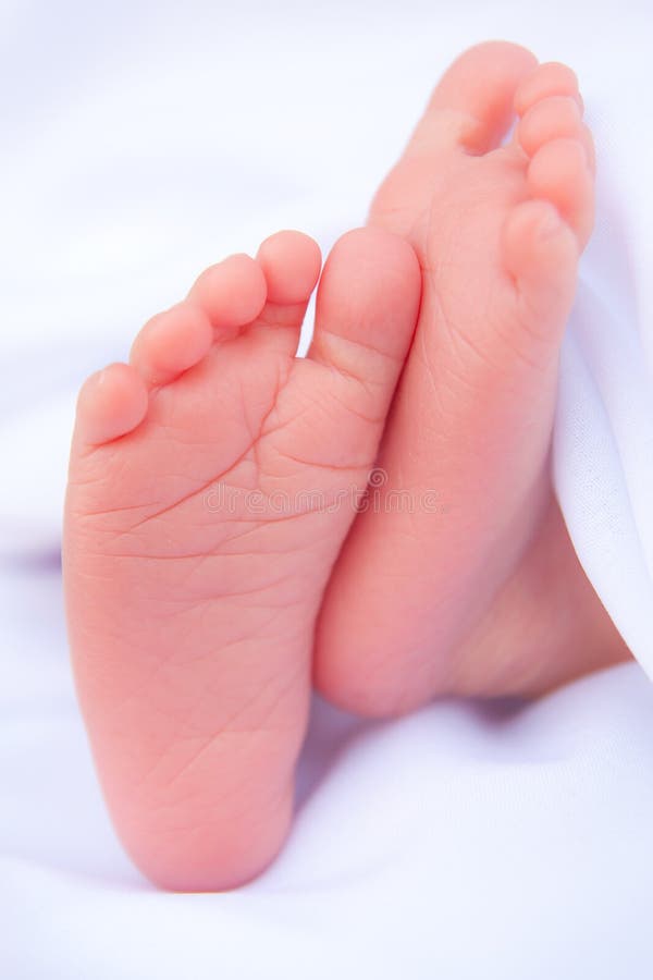 Feet of newborn baby