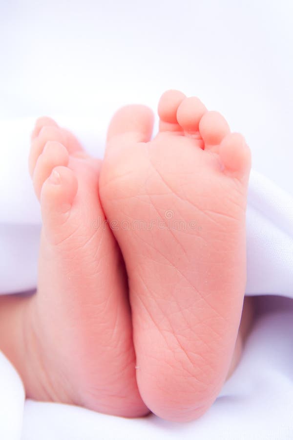 Feet of newborn baby