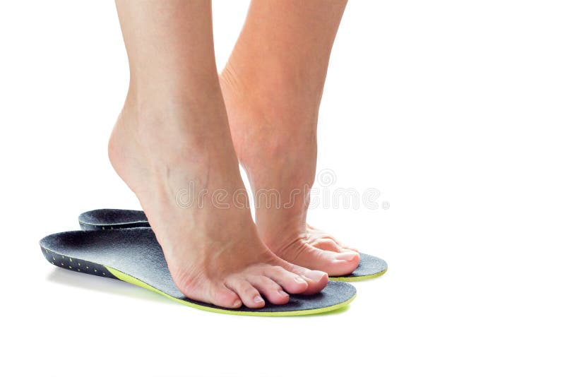 Feet and orthopedic insoles stock photography Feet and orthopedic insoles stock photography