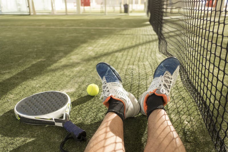 Feet of the Padel Tennis Player Exhausted Stock Image - Image of  relaxation, play: 198073649