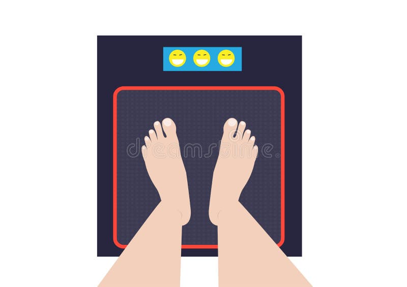 Weight loss scale concept Royalty Free Vector Image