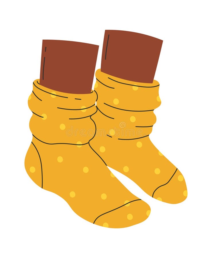 Feet in Socks Design Element Stock Vector Illustration of foot, soft