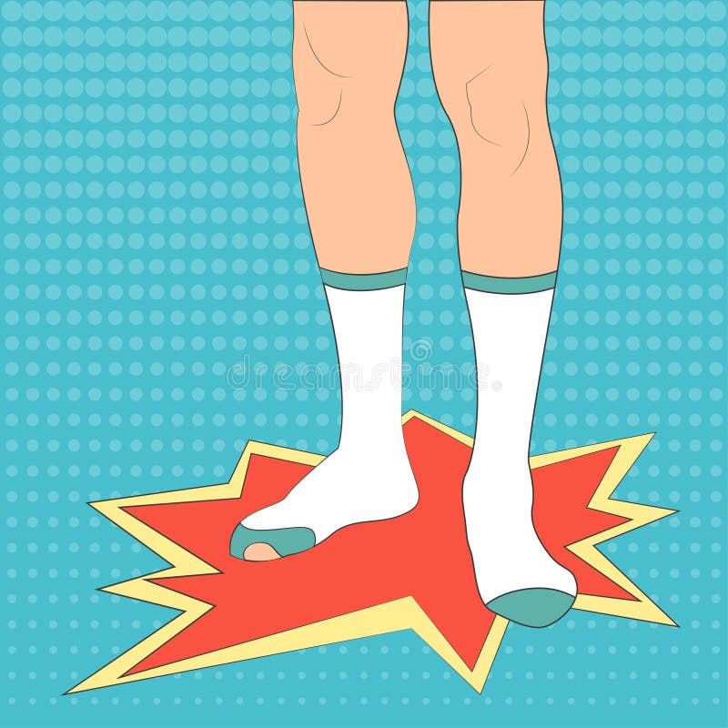 Feet in Socks Vector Illustration Stock Vector - Illustration of concept,  cartoon: 80439164