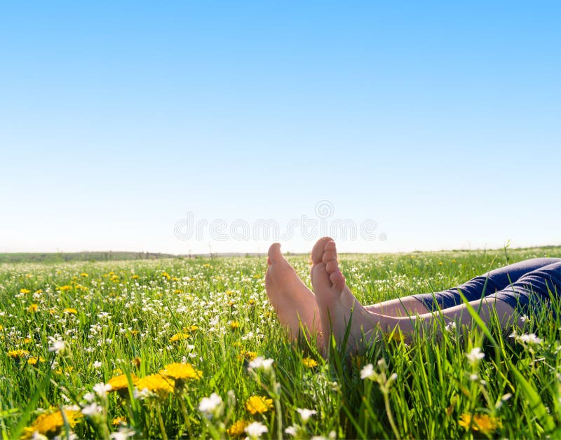 989 Barefoot Woman Lying Grass Stock Photos - Free & Royalty-Free Stock  Photos from Dreamstime
