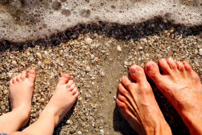 Feet in surf royalty free stock images