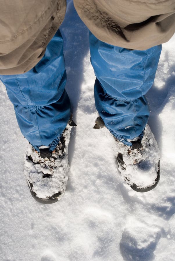 Feet in to snow stock photo. Image of cold, traveler, winter - 7397860