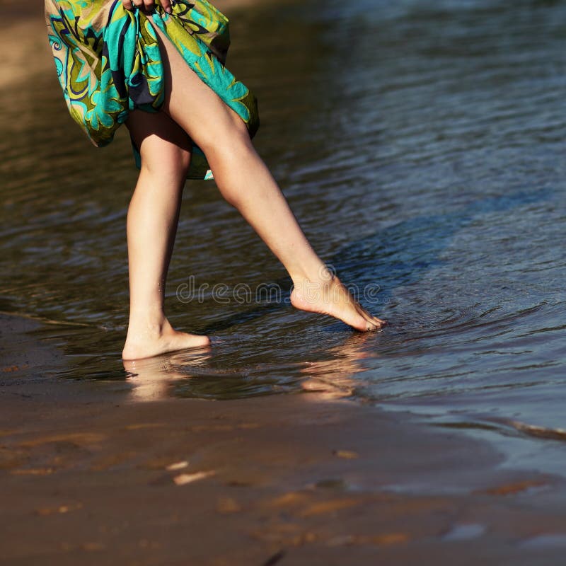 Beautiful Girl Nude In The River Water Stock Image Image