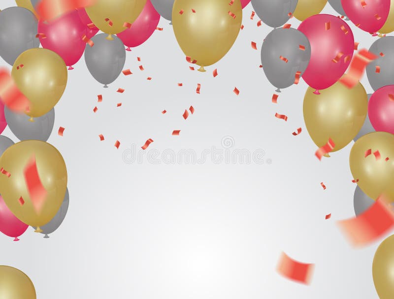 Feiern Sie Fahne Parteiflaggen mit Konfettis Vektorillustrations-Designschablone Gl?cklicher Feiertag des Fallens gl?nzend stock abbildung Feiern Sie Fahne Parteiflaggen mit Konfettis Vektorillustrations-Designschablone Gl?cklicher Feiertag des Fallens gl?nzend stock abbildung