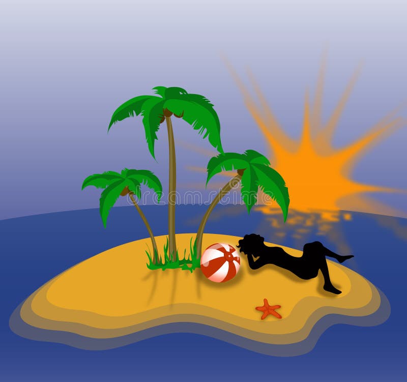 Einsame Insel Stock Illustrationen, Vektoren, & Kliparts - 2,844 Stock