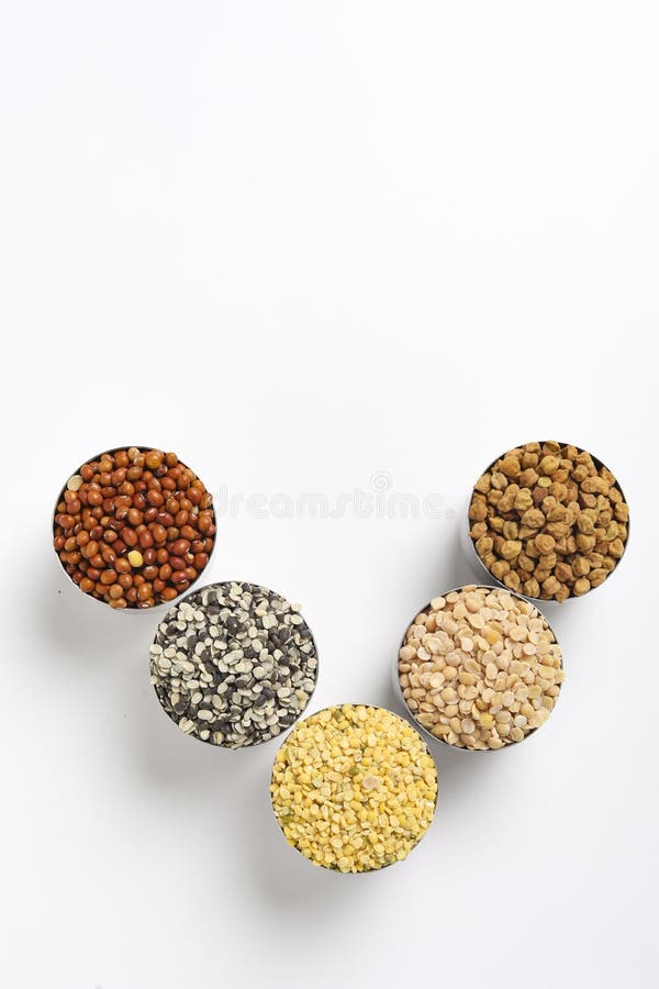 Indian Beans and Pulses in bowl on white background. Indian Beans and Pulses in bowl on white background.