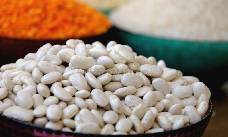 Feijão e cereais do Haricot fotos de stock royalty free