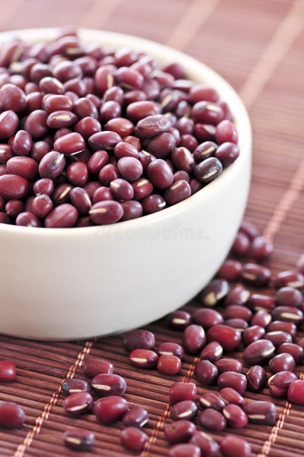 Feijão azuki vermelho fotografia de stock