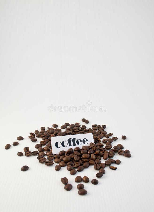 Coffee beans on a white ground. Coffee beans on a white ground